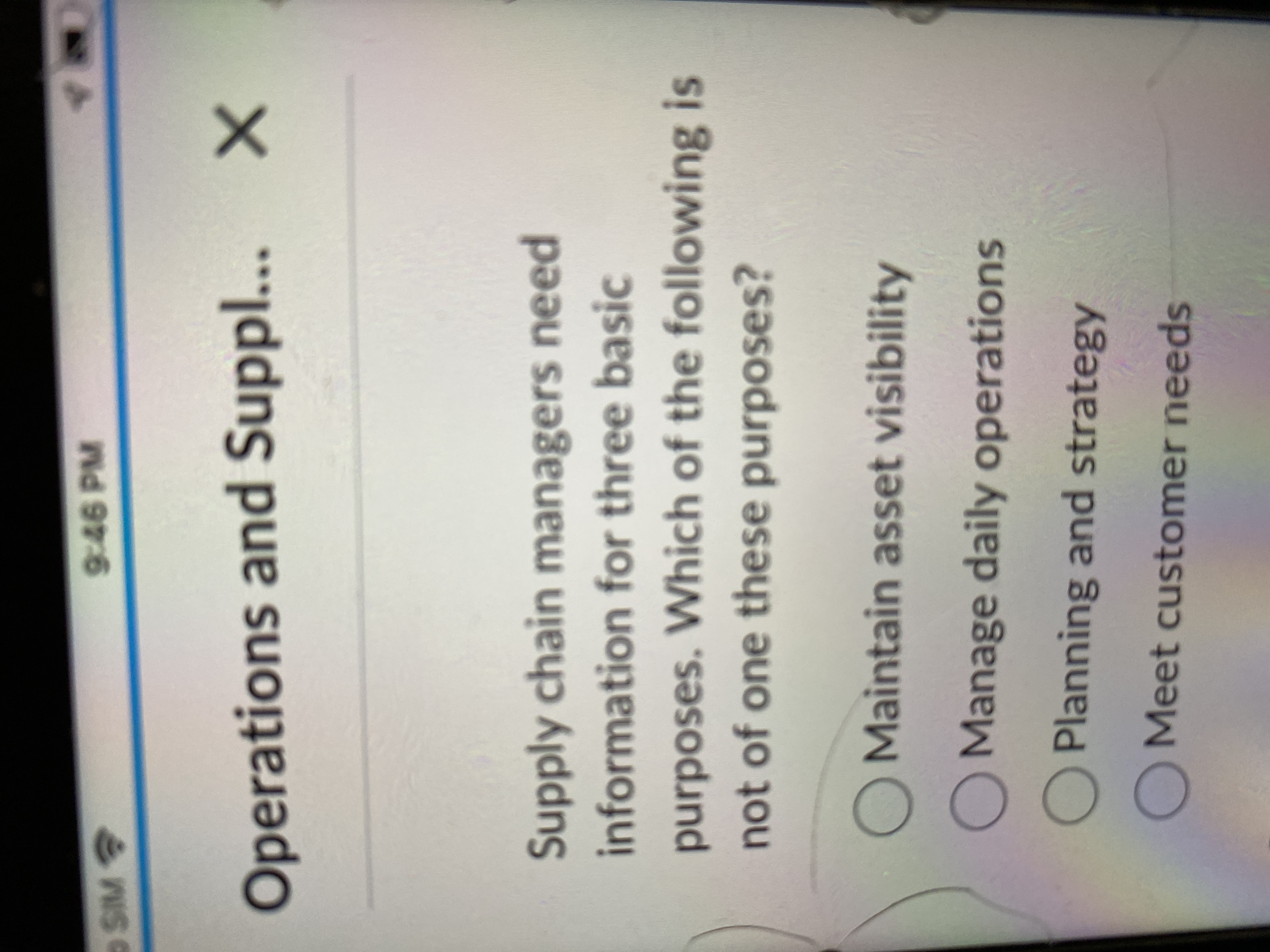  Operations and Suppl...Supply chain managers need information for three basic purposes.