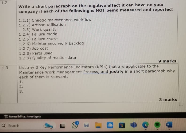  1.2 Write a short paragraph on the negative effect it can