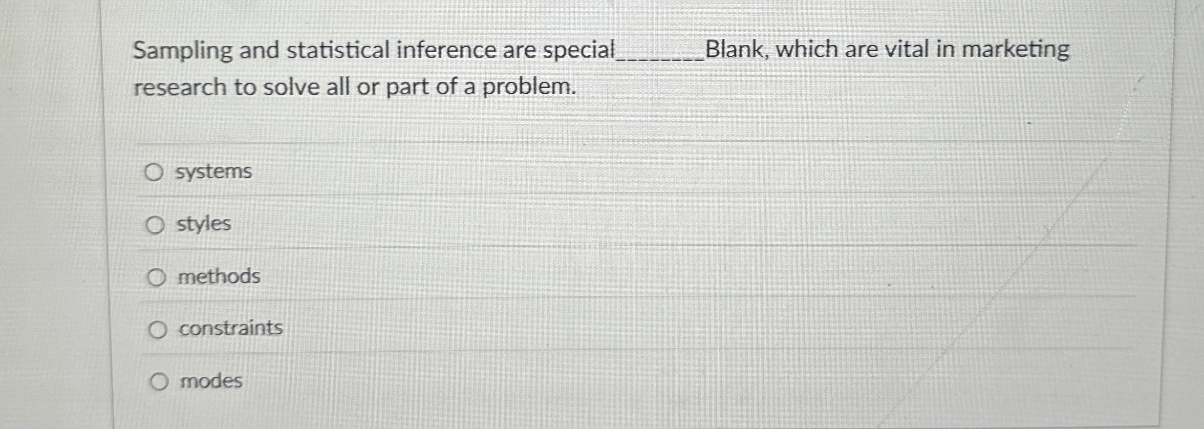  Sampling and statistical inference are special q, Blank, which are vital