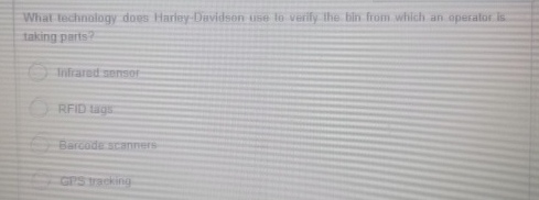  What tectinology does Hariey-Devidsen use to verify the bin from which
