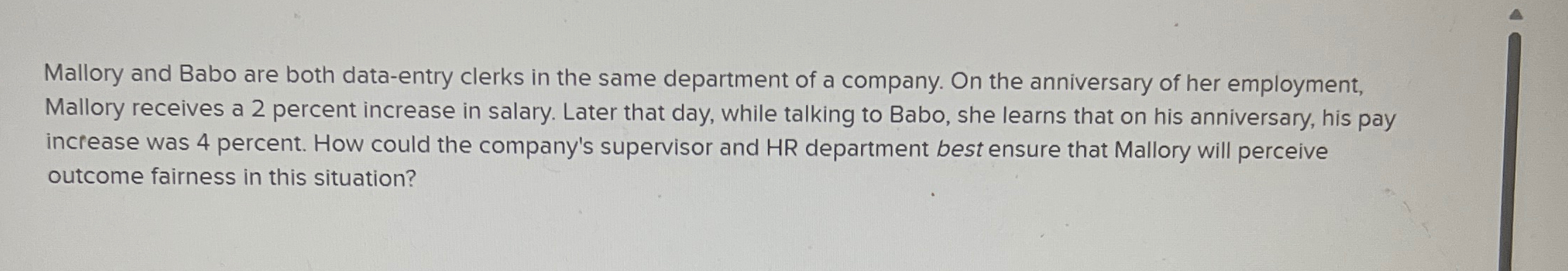  Mallory and Babo are both data-entry clerks in the same department