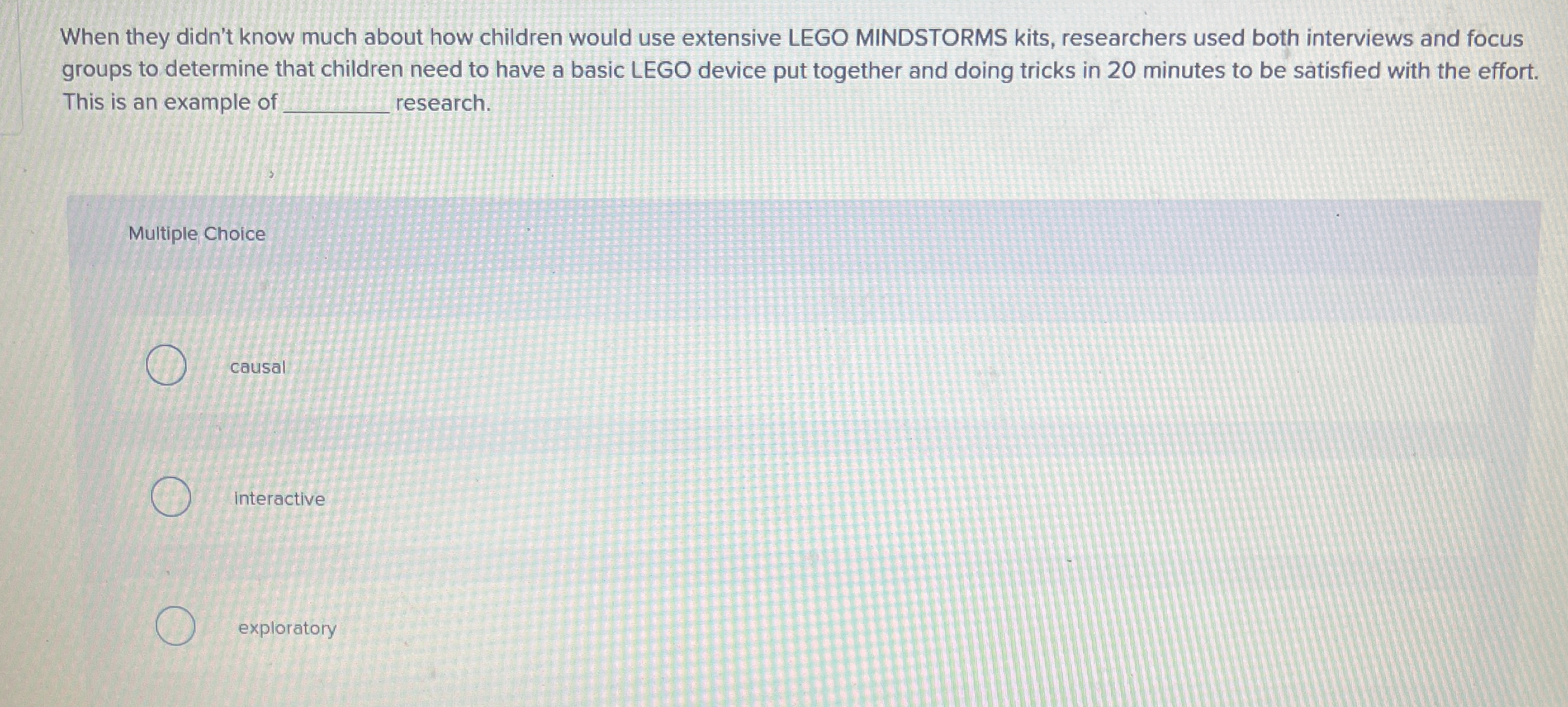  When they didn't know much about how children would use extensive