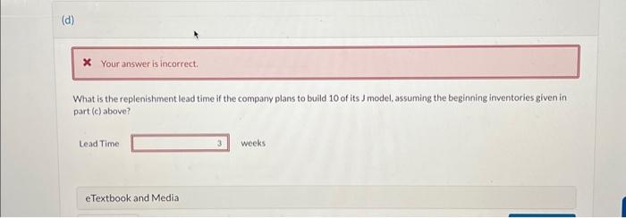 weeks Your answer is correct. Calculate the gross requirements for each of