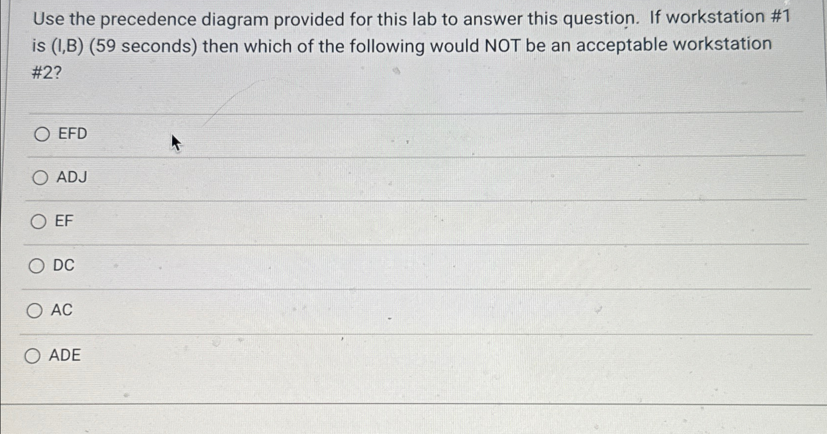  Use the precedence diagram provided for this lab to answer this
