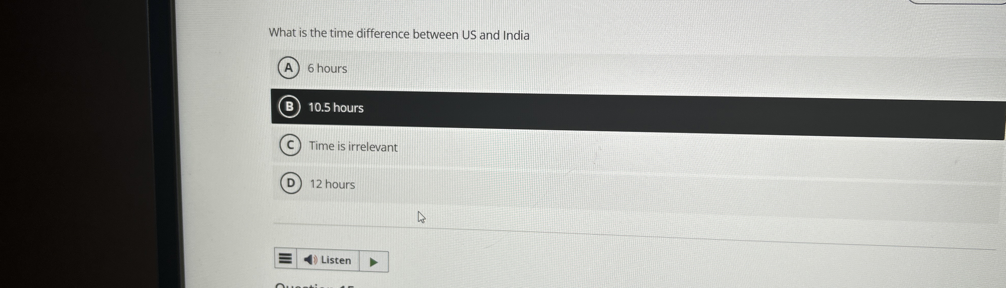  What is the time difference between US and India 6 hours
