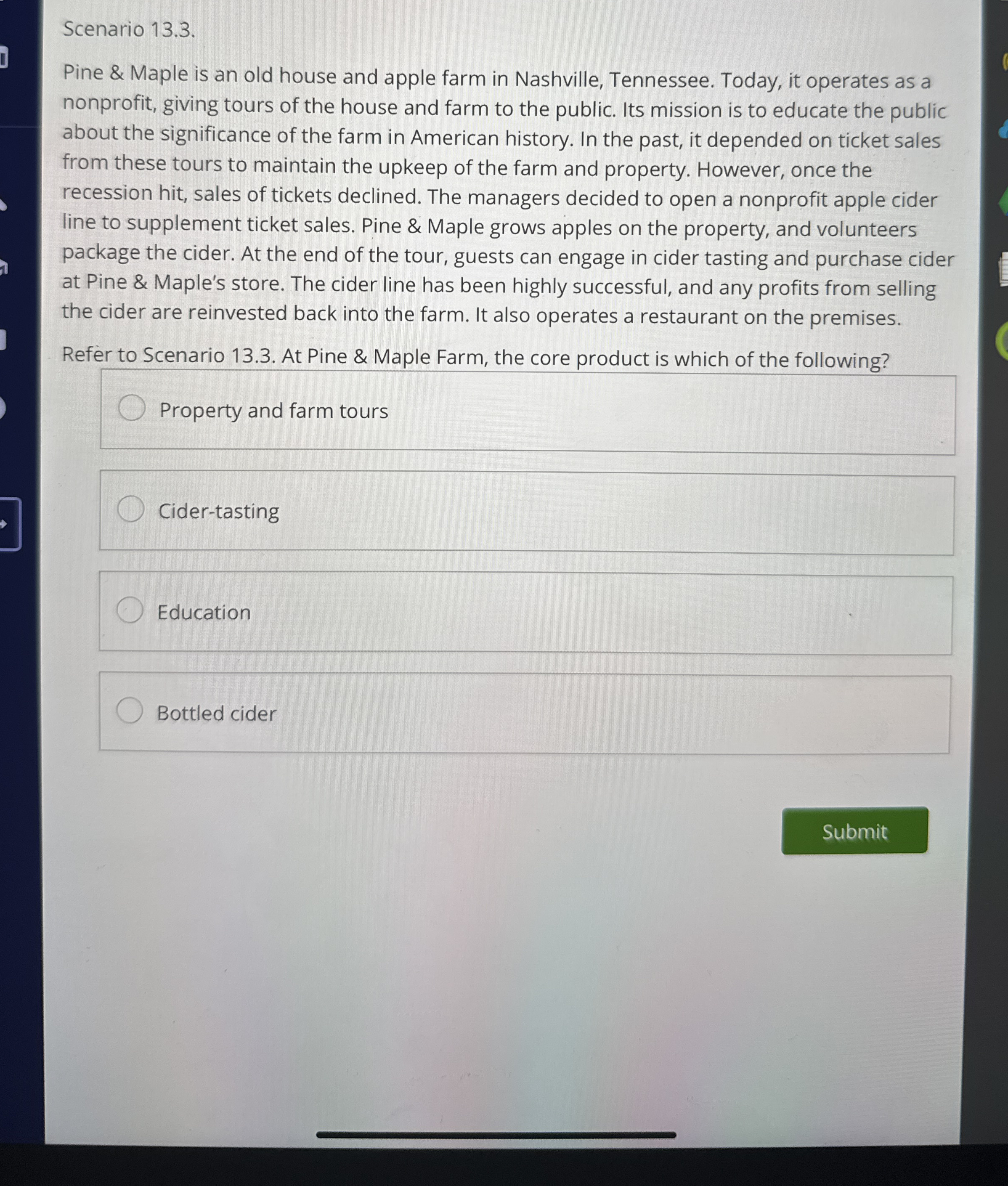  Scenario 13.3. Pine & Maple is an old house and apple