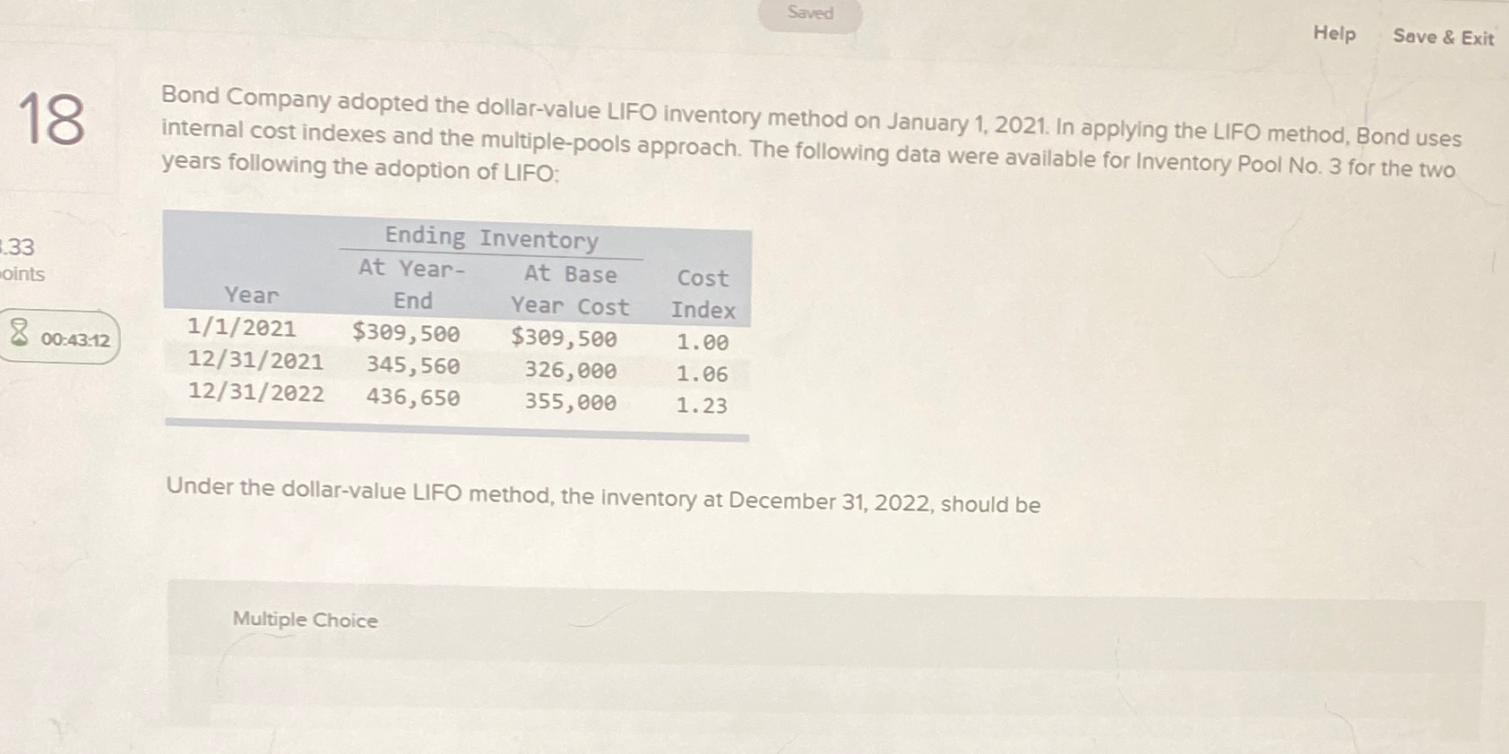 Chapter 18I'm confused by this Saved Help Save & Exit 18 Bond