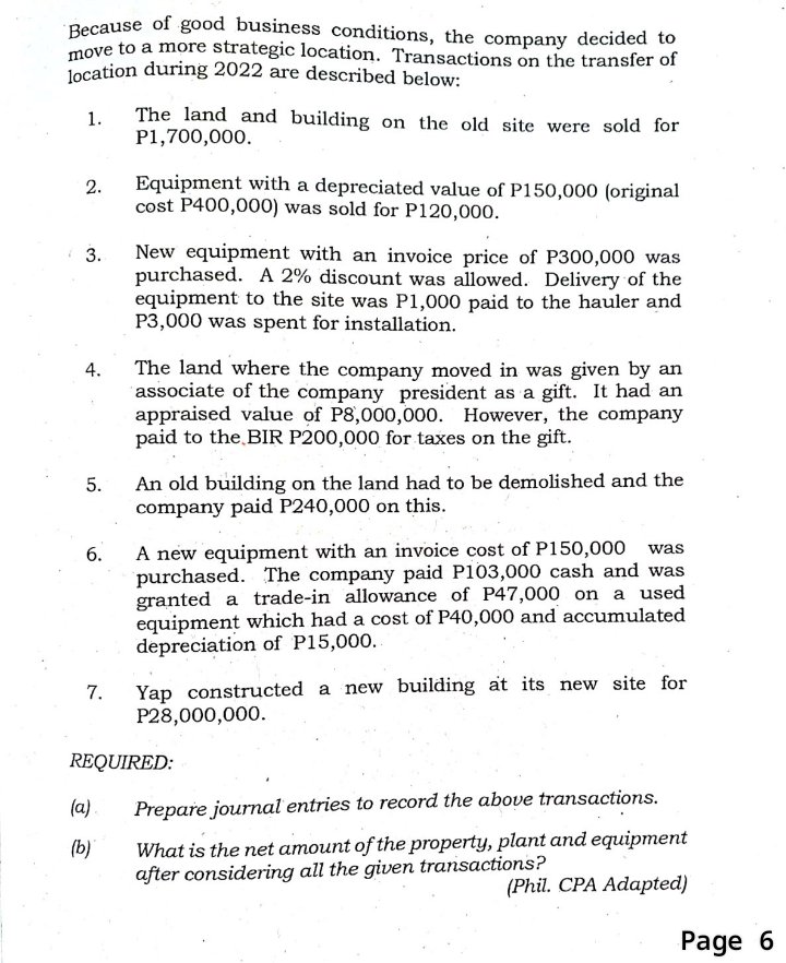 with cost of P4,000,000 and accumulated depreciation of P1,600,000 was revalued to