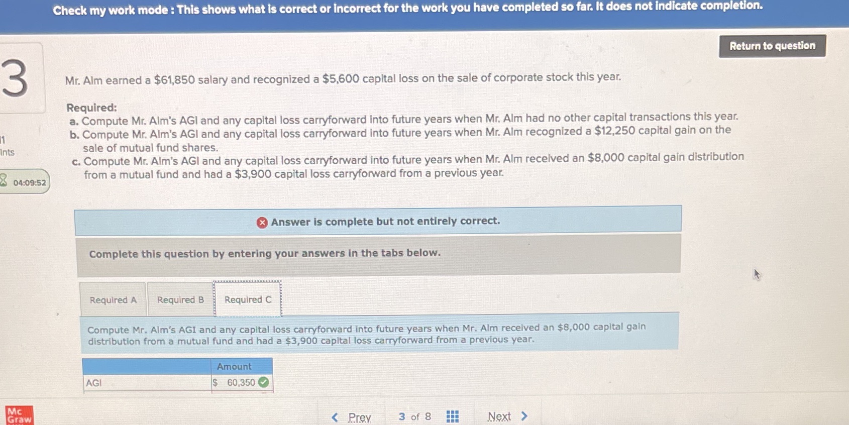  Check my work mode : This shows what is correct or