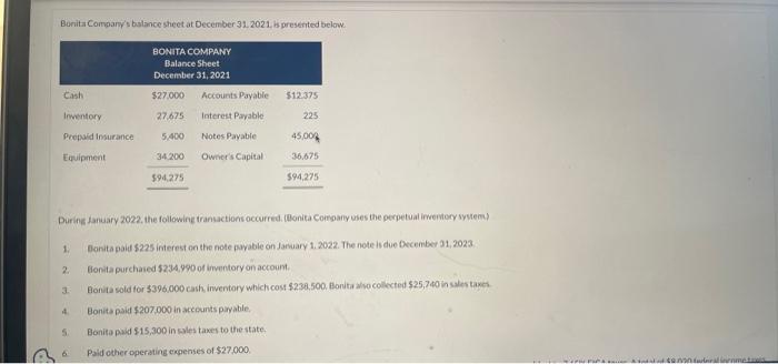 (Round answers to Odecimal places, cy- 5,275) BONITA COMPANY MacBook Air15300 Can