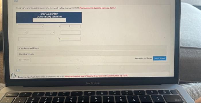 record cost of goods sold.) 207009 MacBook AirPaid other operating espent of