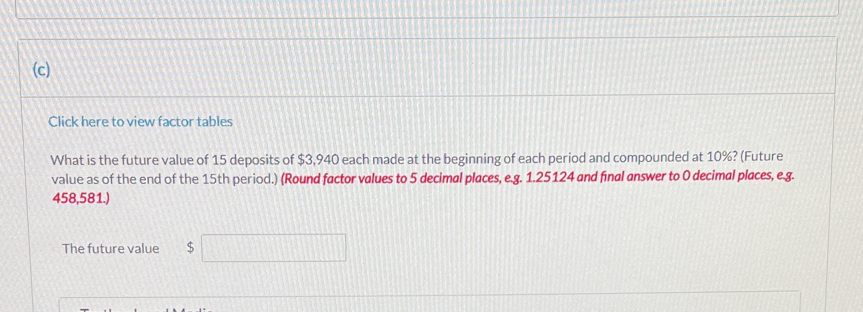 Please solve (c) Click here to view factor tables What is the