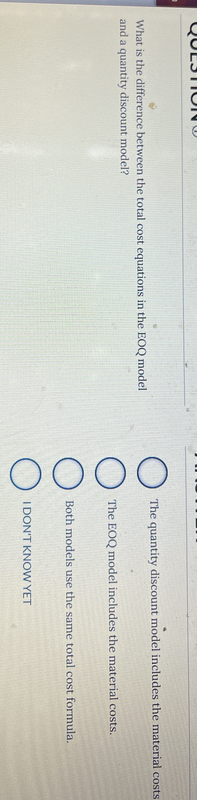  What is the difference between the total cost equations in the