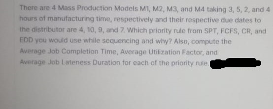  There are 4 Mass Production Models M1, M2, M3, and M4