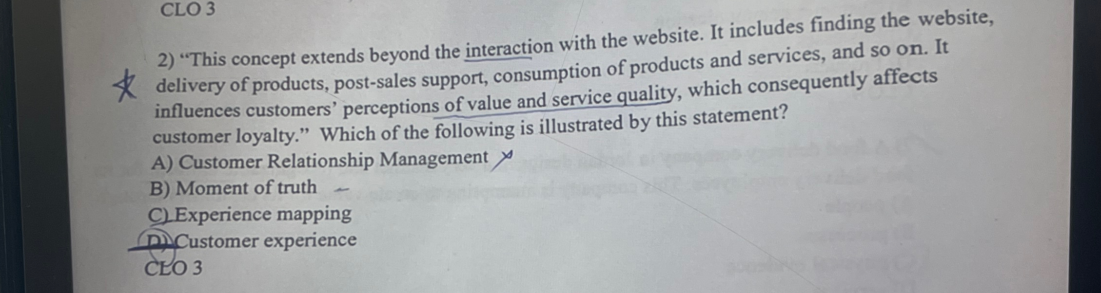  CLO 3 "This concept extends beyond the interaction with the website.