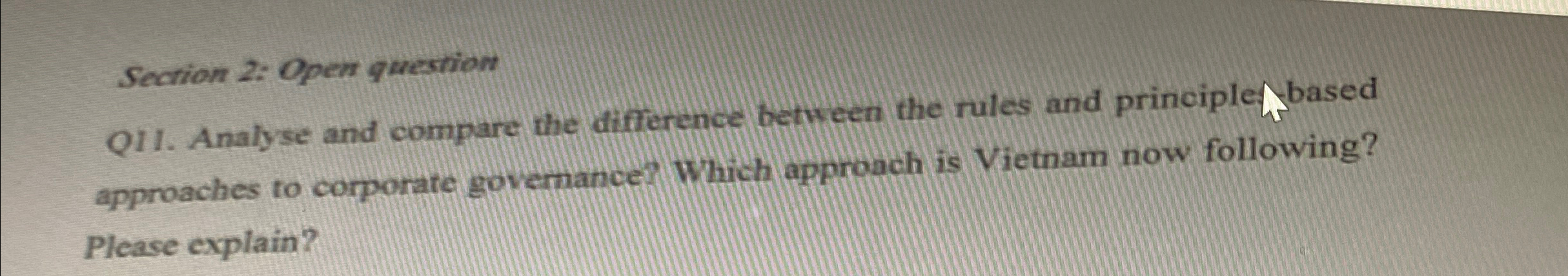  Section 2: Open question QH. Analyse and compare the difference between