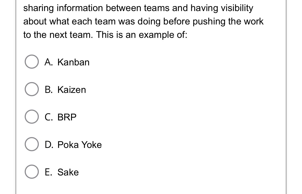  sharing information between teams and having visibility about what each team