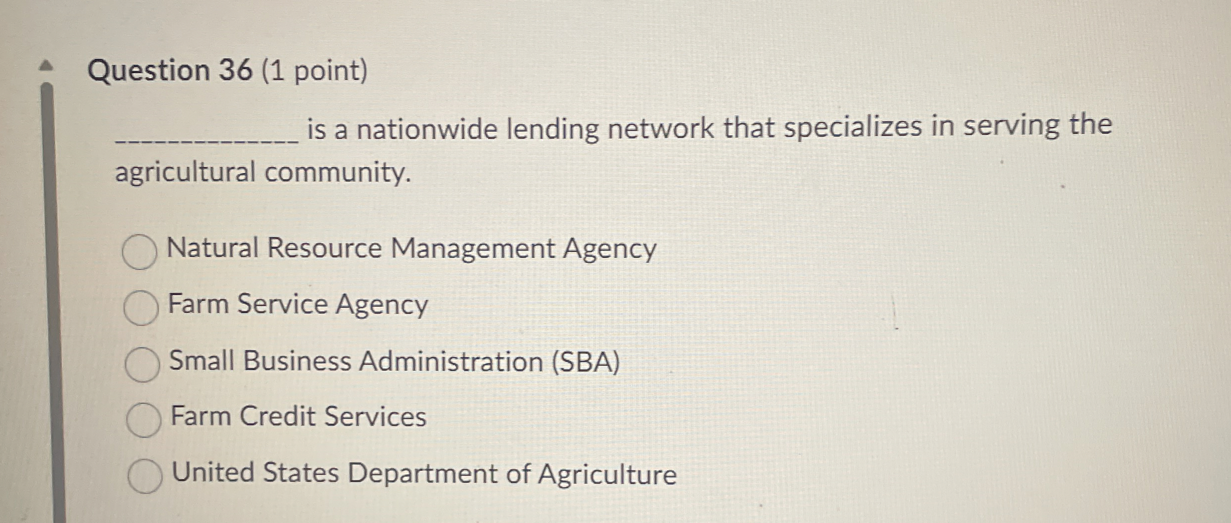  Question 36(1 point) is a nationwide lending network that specializes in