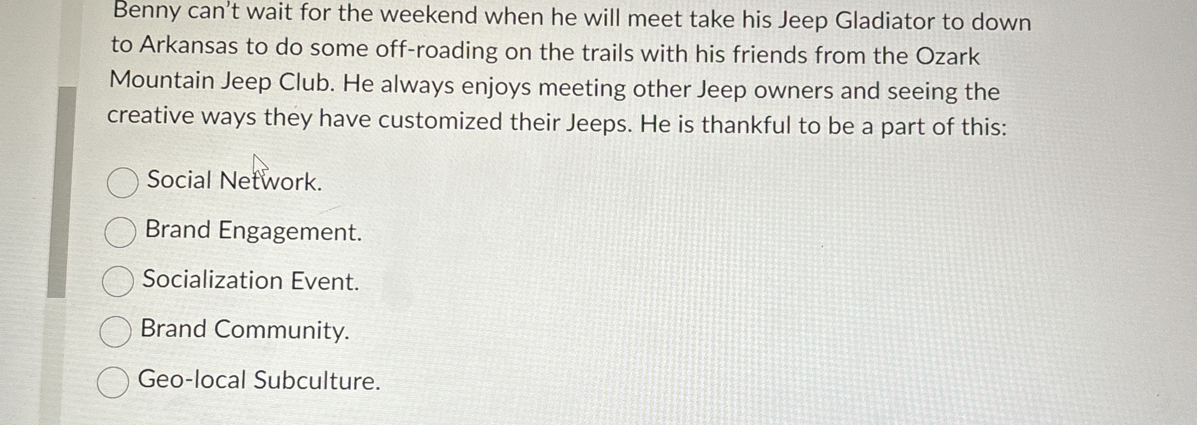  Benny can't wait for the weekend when he will meet take