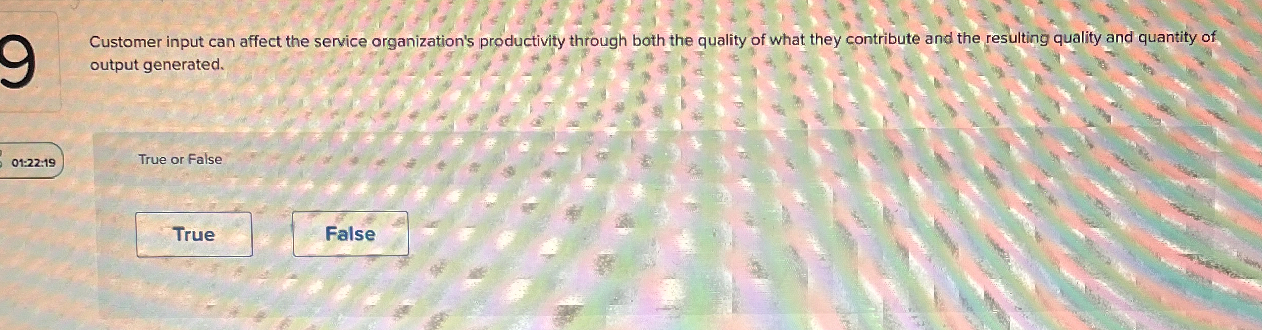 Customer input can affect the service organization's productivity through both the