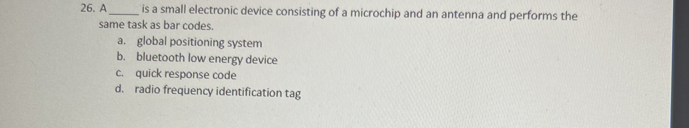  A is a small electronic device consisting of a microchip and