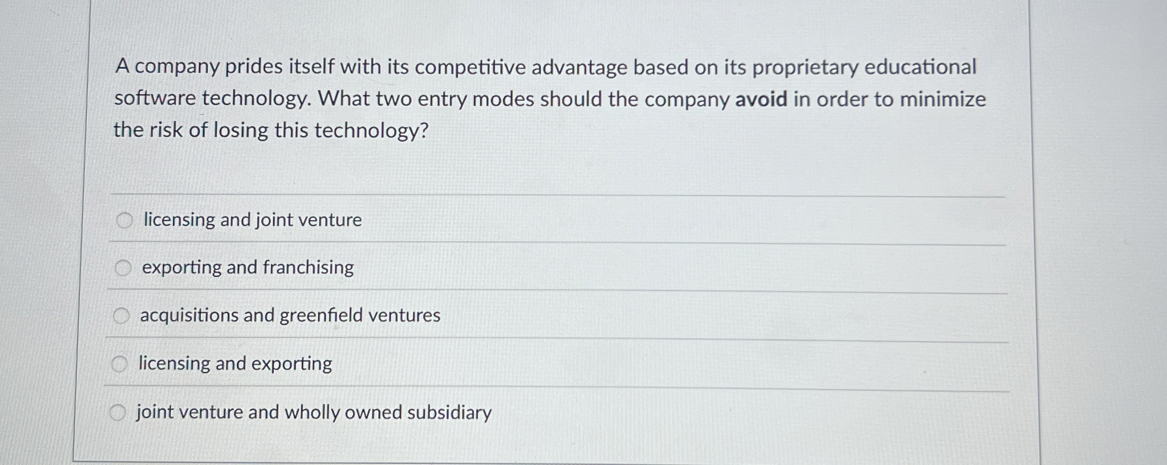  A company prides itself with its competitive advantage based on its