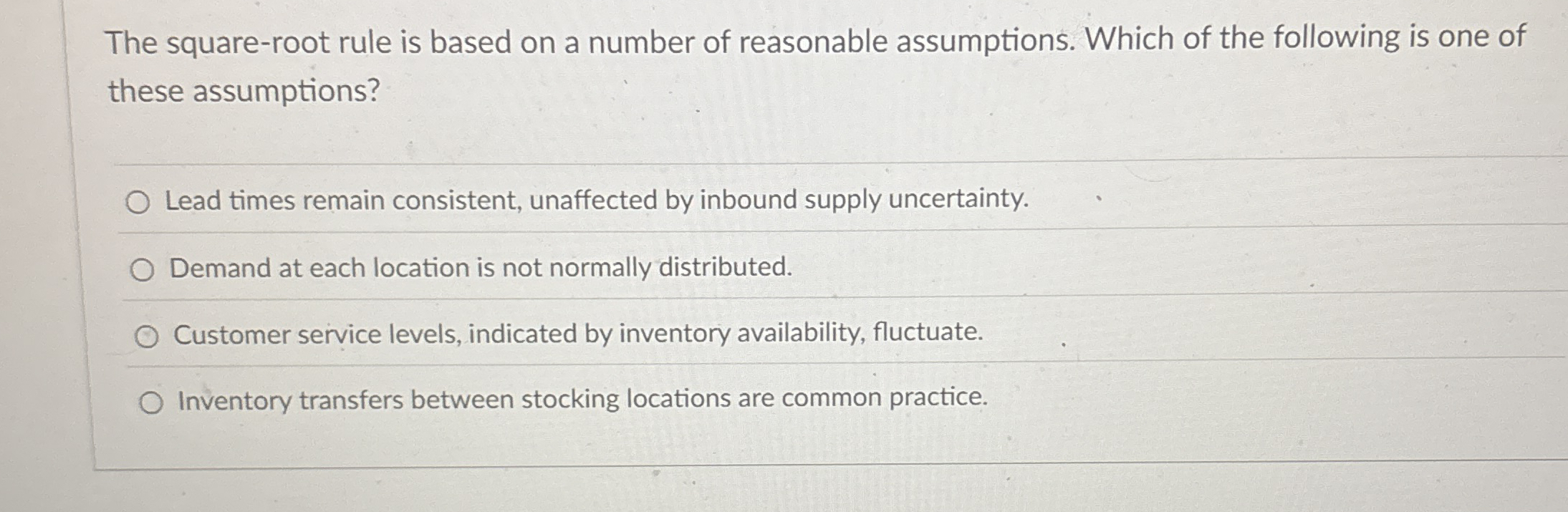  The square-root rule is based on a number of reasonable assumptions.