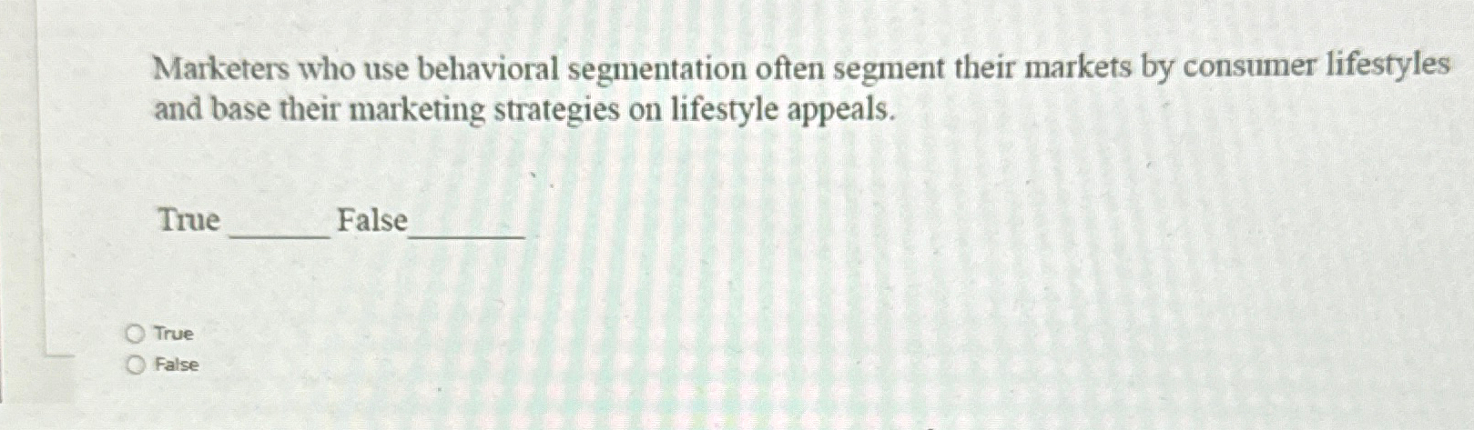  Marketers who use behavioral segmentation often segment their markets by consumer