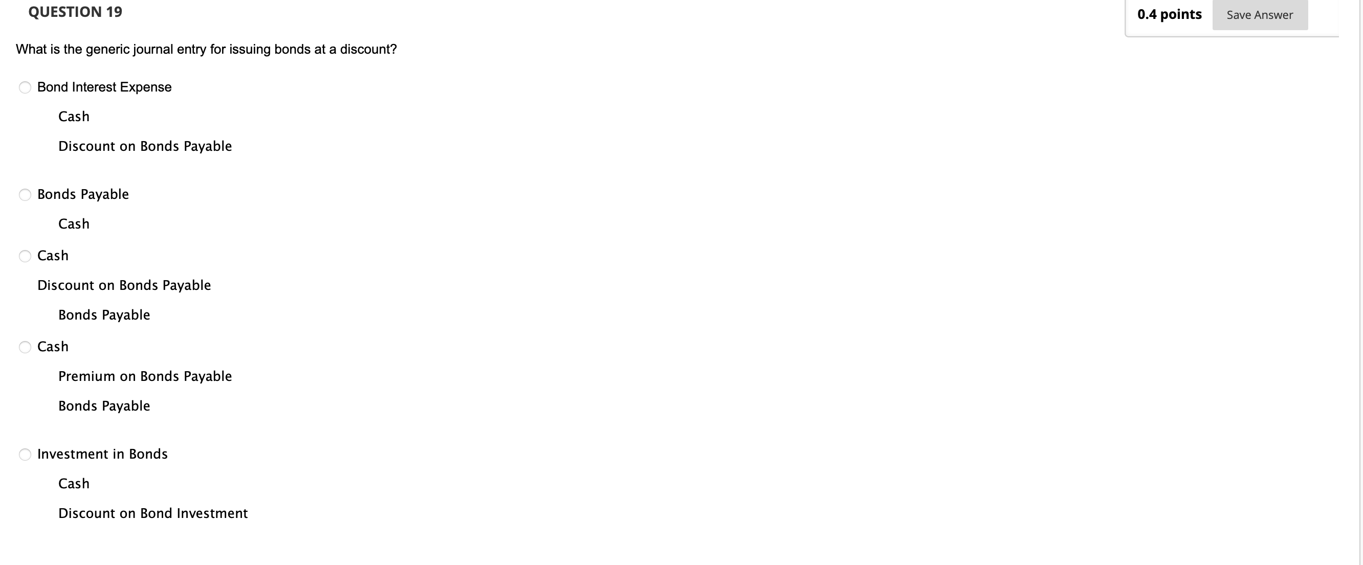 an example of an flnanclng activity is issuing bonds " issuing or