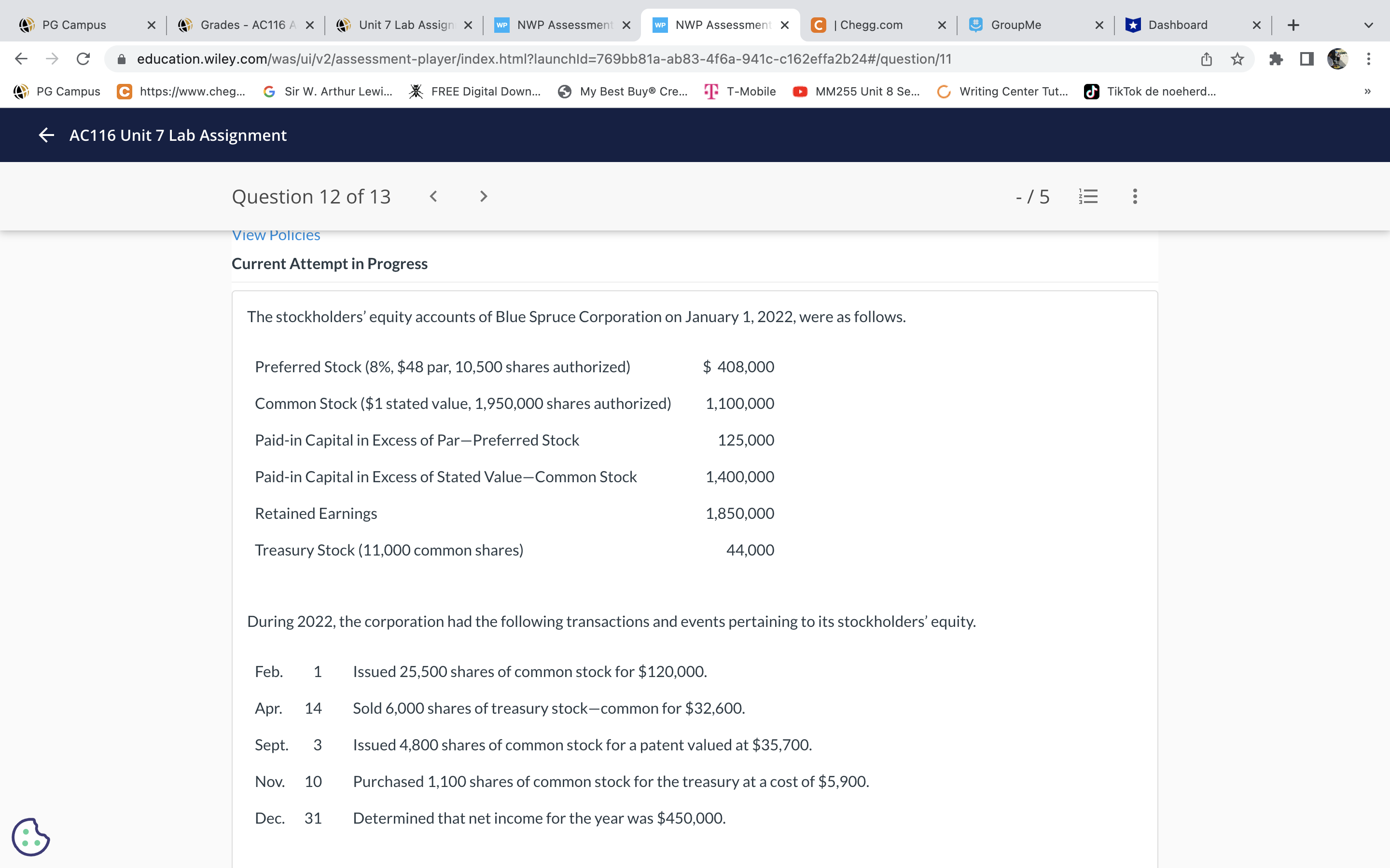 PG Campus X Grades - AC116 A X Unit 7 Lab