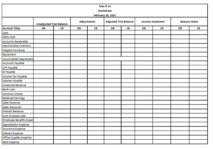 below: Account Description Account # Account Description Account # ASSETS REVENUE Cash