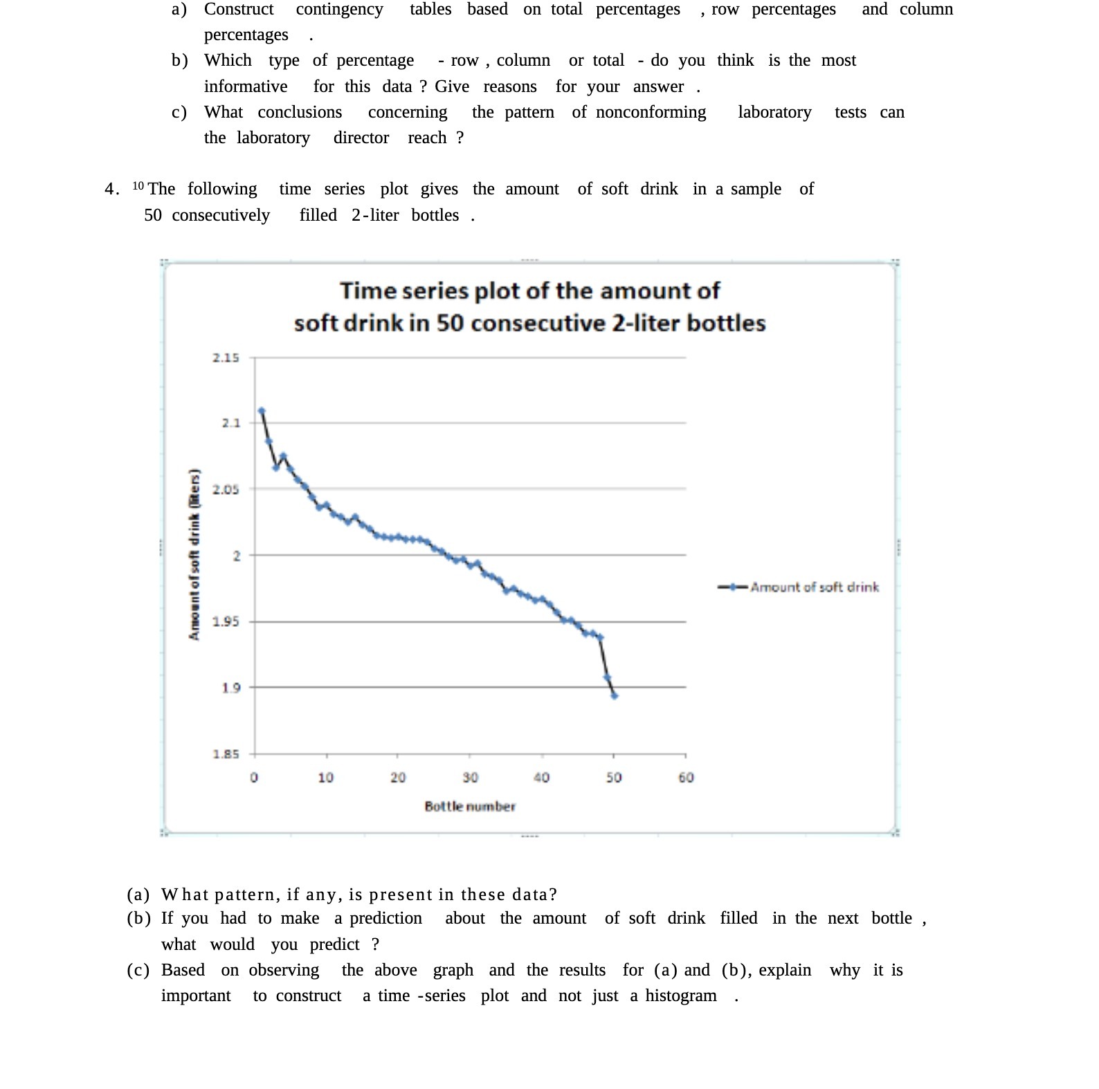  a) Construct contingency tables based on total percentages , row percentages