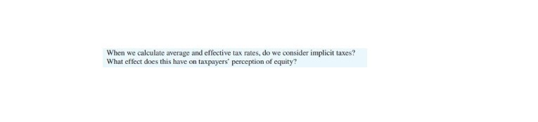 When we calculate average and effective tax rates, do we consider