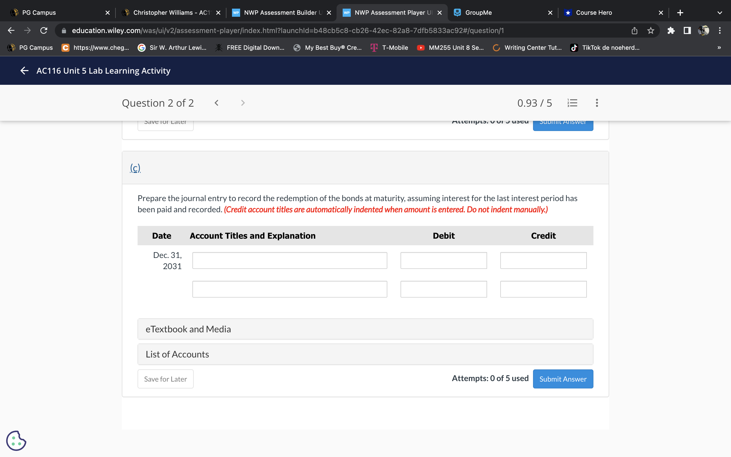 Course Hero C education.wiley.com/was/ui/v2/assessment-player/index.html?launchld=b48cb5c8-cb26-42ec-82a8-7dfb5833ac92#/question/1 PG Campus C https://www.cheg... G Sir W. Arthur