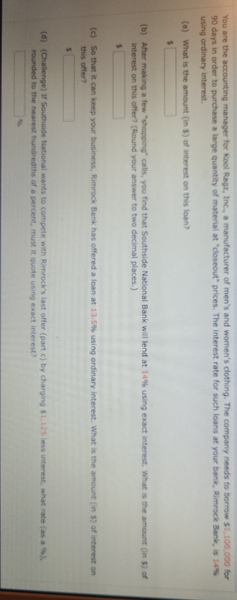 what is the answer to (a) (b) (c) and (d)? You are
