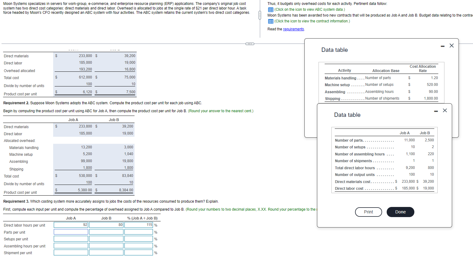 I need requirement 3,Please provide answer within the format with supporting calculation