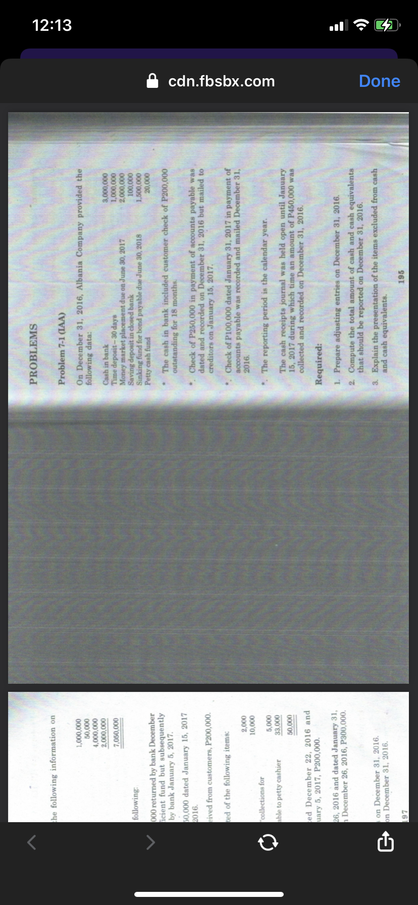2016: Cash on hand 200,000 Petty cash fund 20,000 Cash on hand