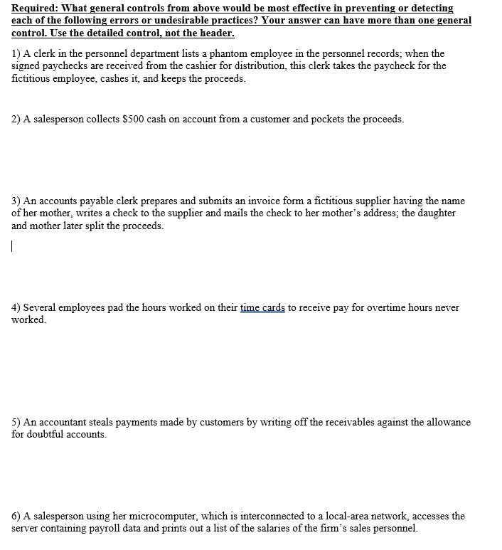 not the header. 1] A clerk in the personnel department lists a