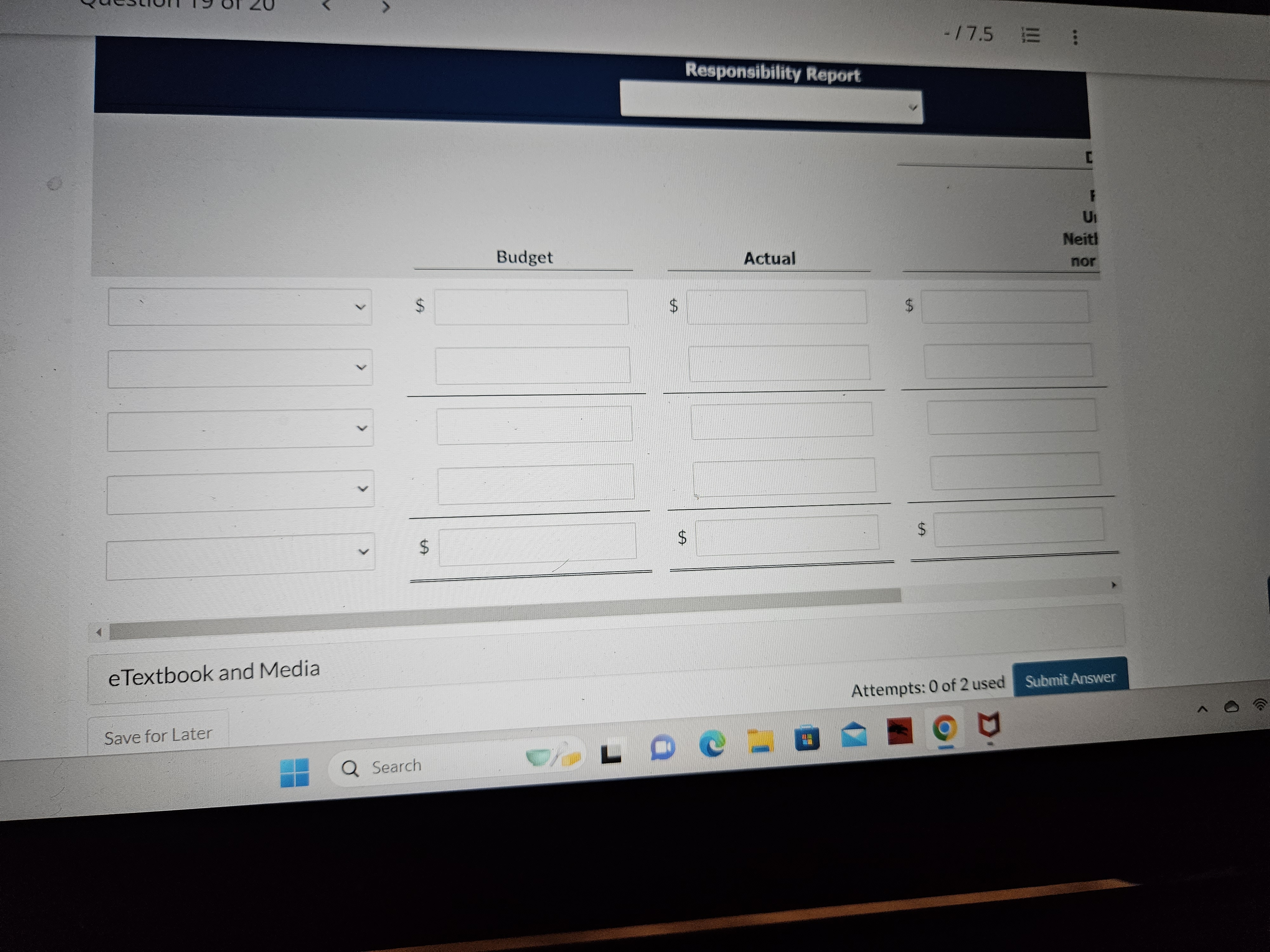 center. It reports the following for the year ending December 31, 2022.