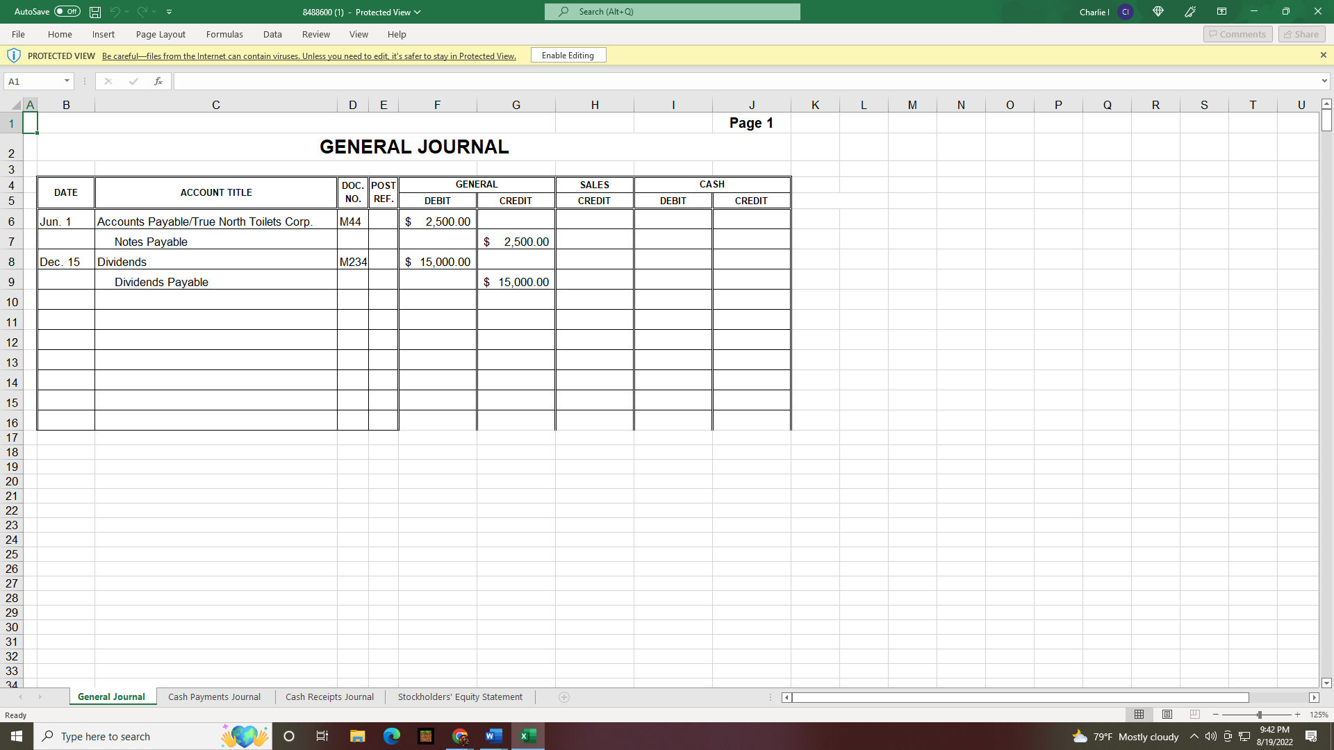 to this PC v Search (Alt+Q) Charlie I CI File Home Insert