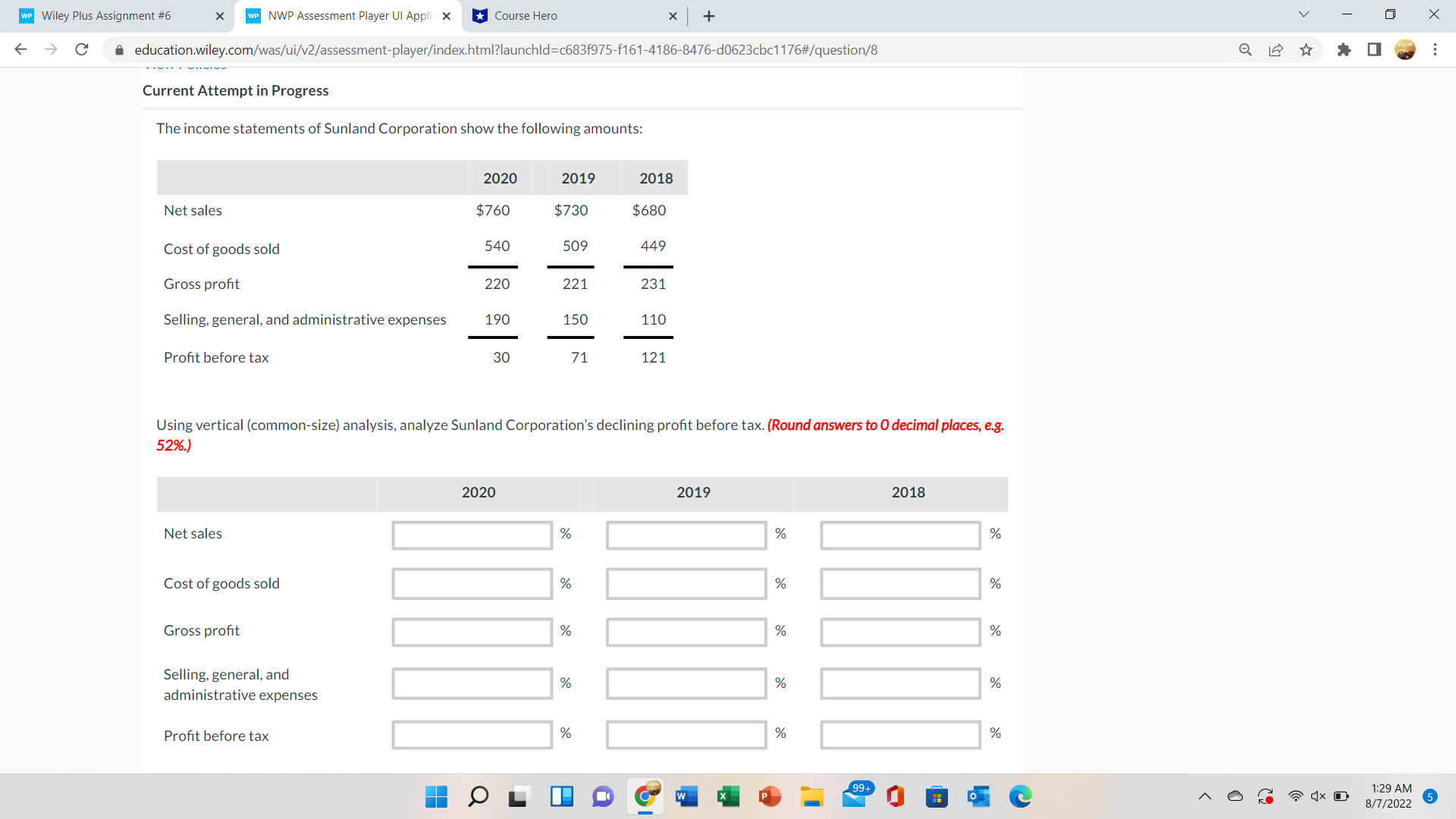WP Wiley Plus Assignment #6 X WP NWP Assessment Player UI