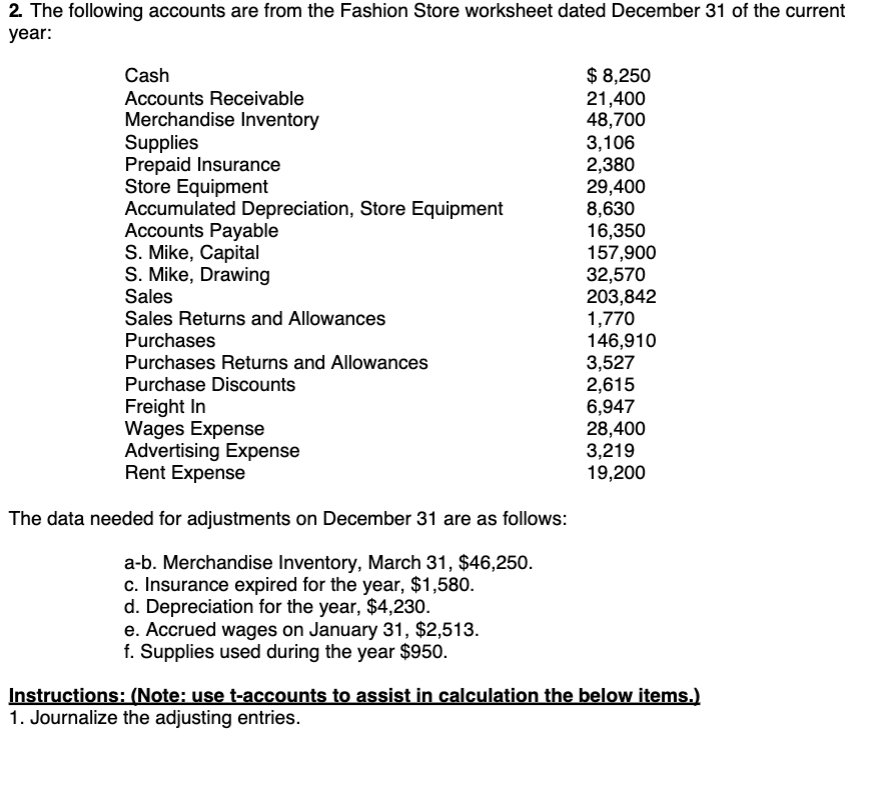 the statement or answers the question. 1. Which of the following accounts