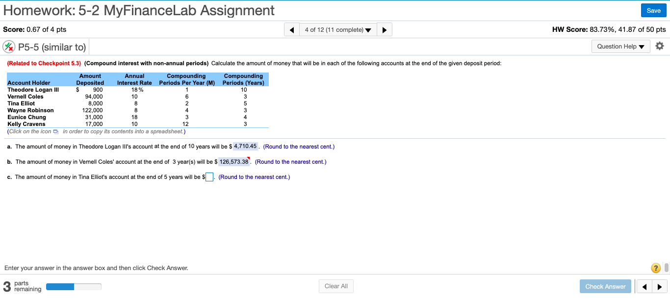 Please use attached screenshot to solve the problems. Round to the nearest