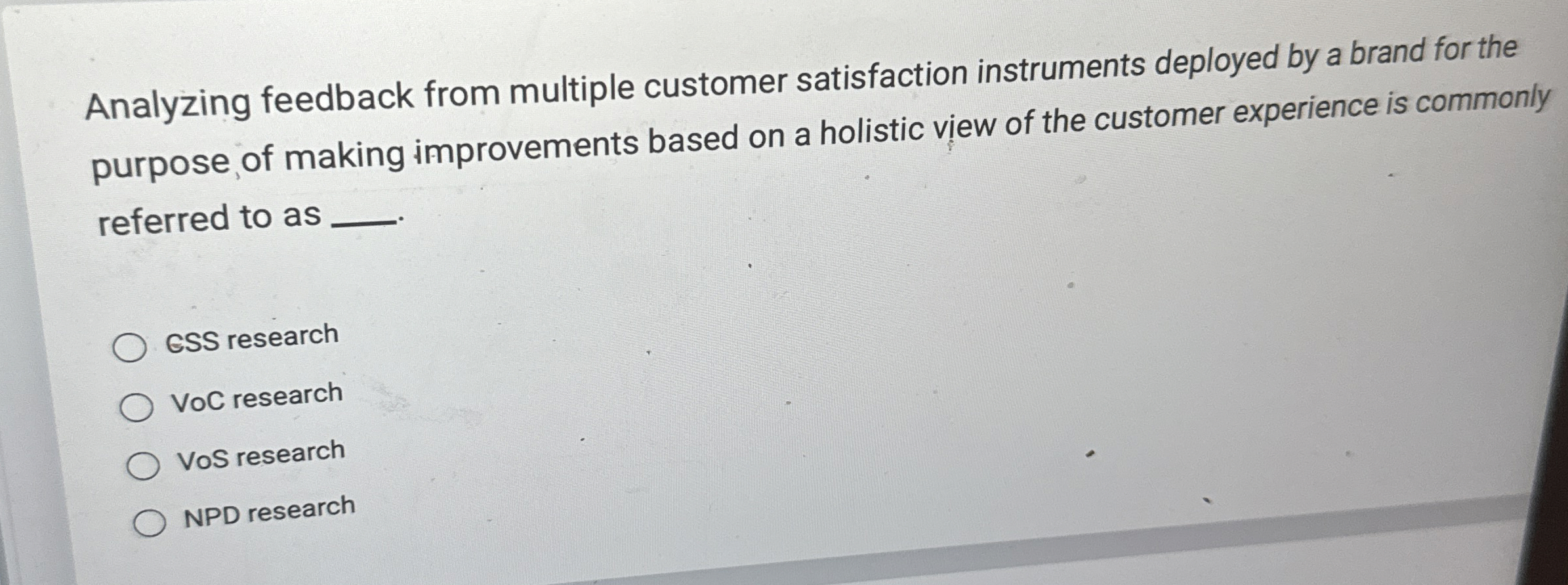 Analyzing feedback from multiple customer satisfaction instruments deployed by a brand