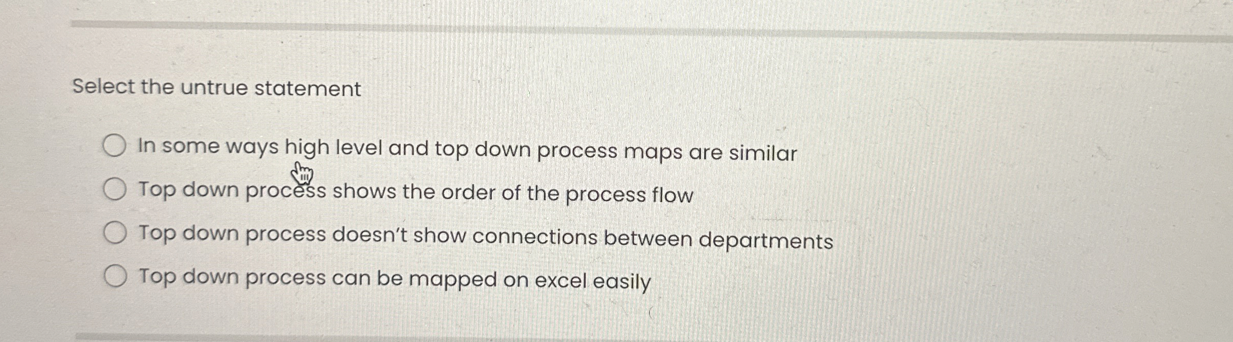 Select the untrue statement In some ways high level and top down