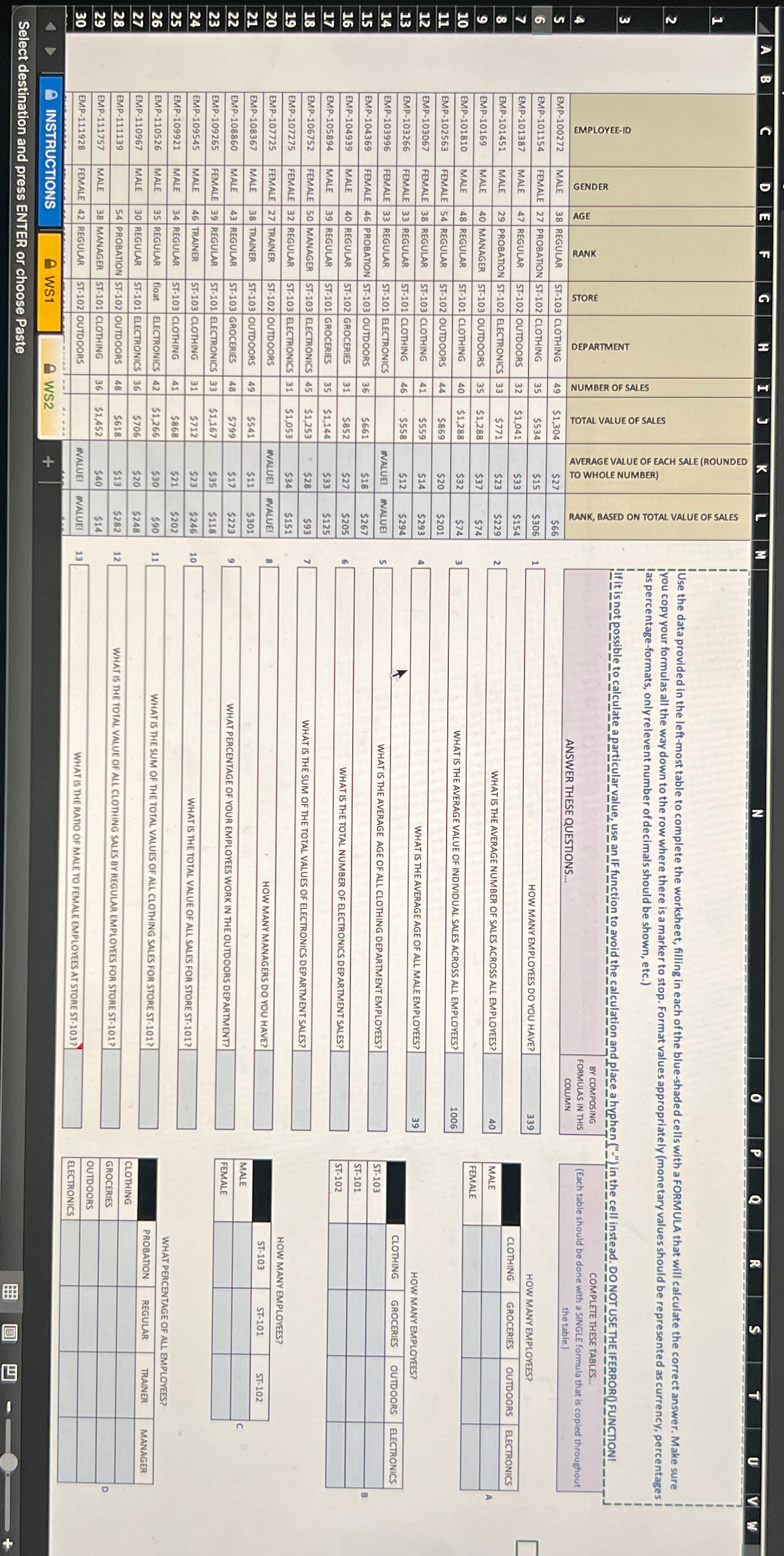  Please help me with the formulas 