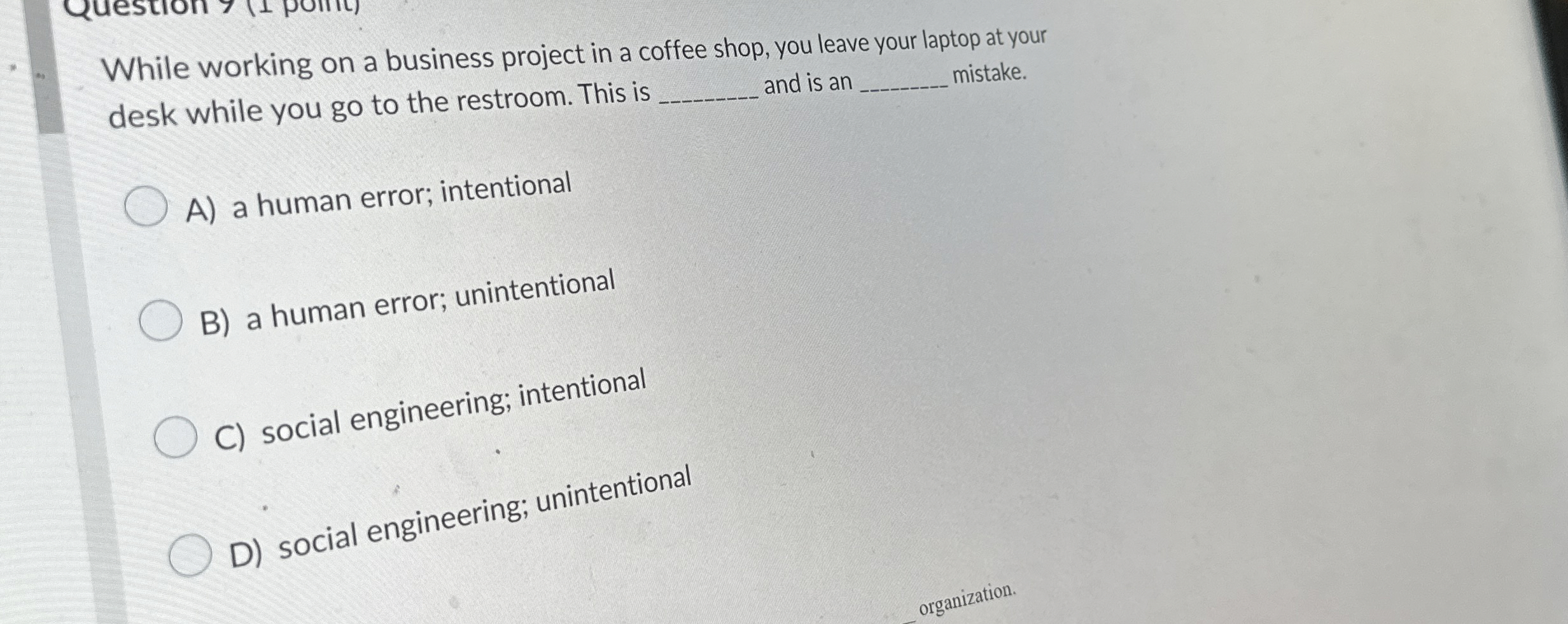  What does this mean While working on a business project in