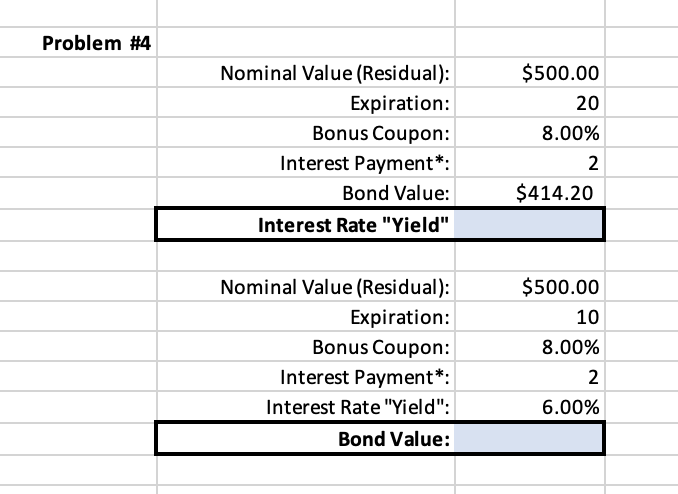 6.00% Nominal Value (Residual): $1,000.00 Expiration: 4 Bonus Coupon: 5.00% Interest Payment'\":