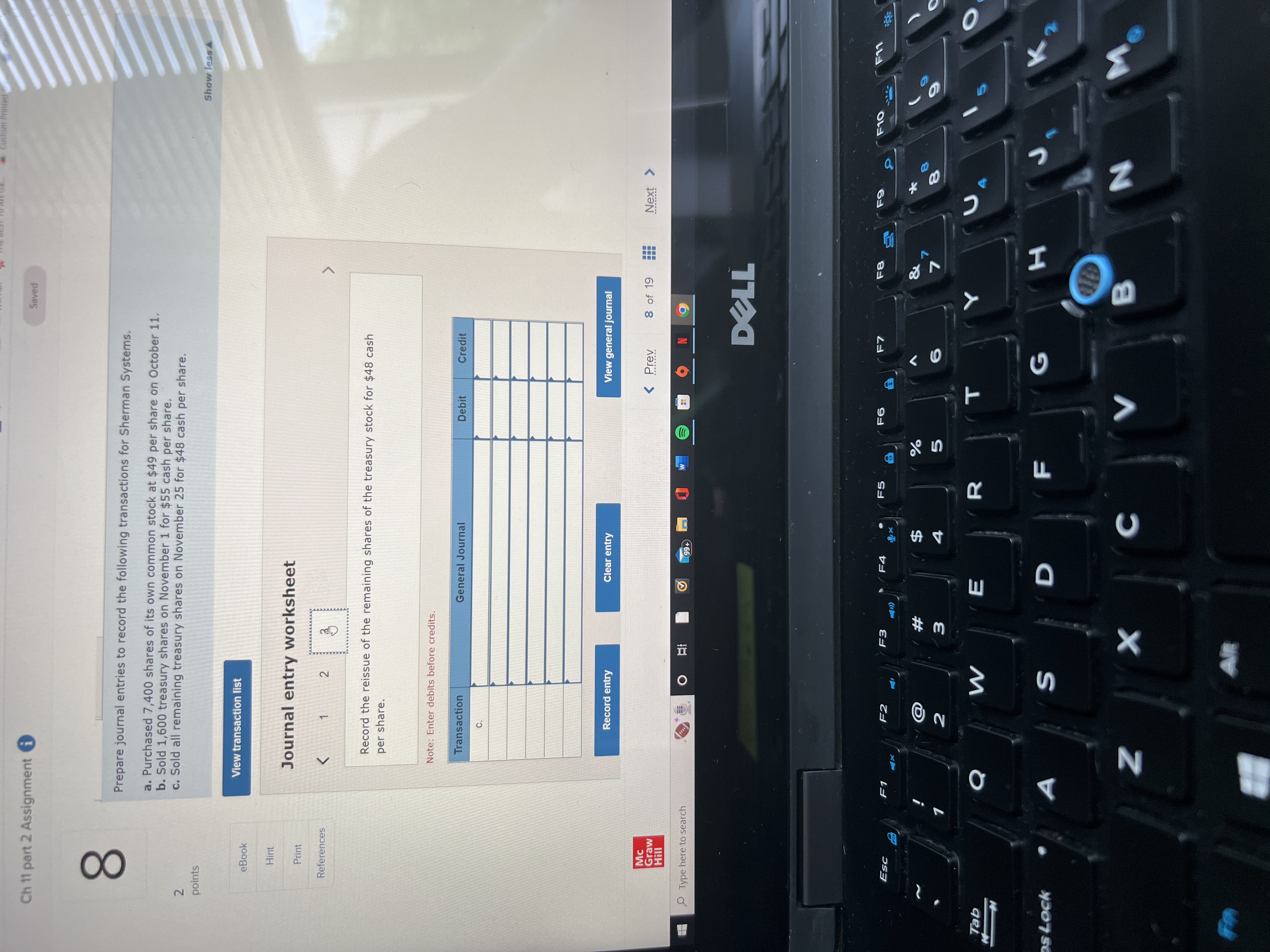 before credits. Date General Journal Debit Credit July 01 Mc Prev. 1