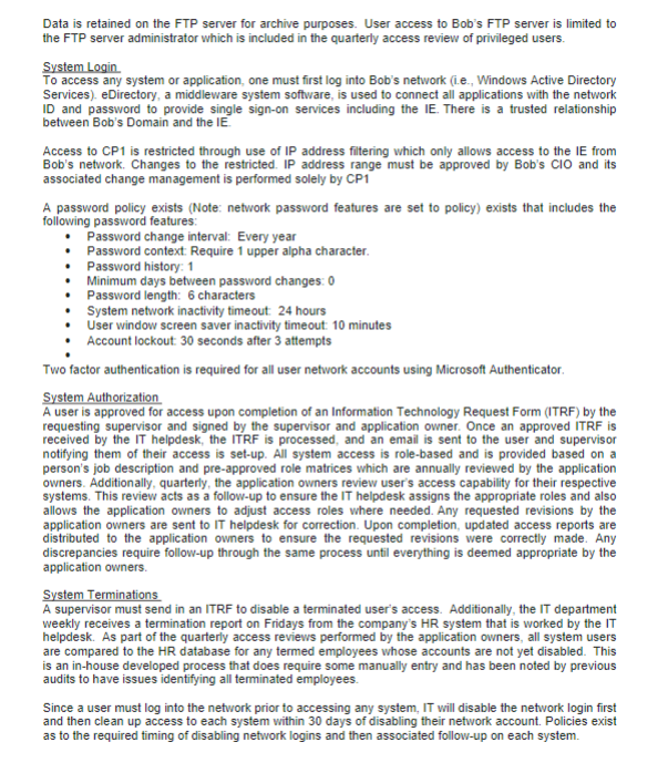 Control System (CCS) to record and track changes. CCS is not integrated